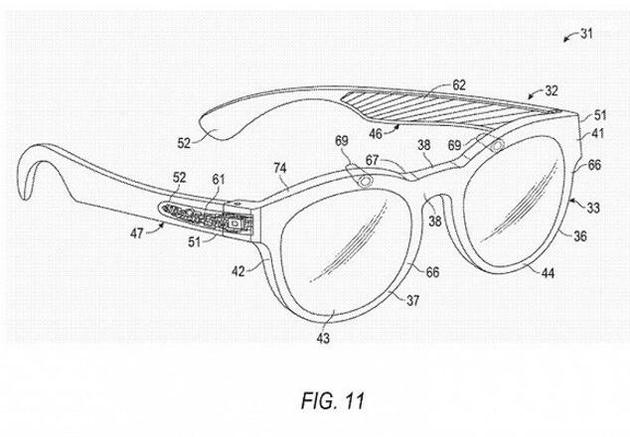 Snap AR专利中的智能眼镜示意图