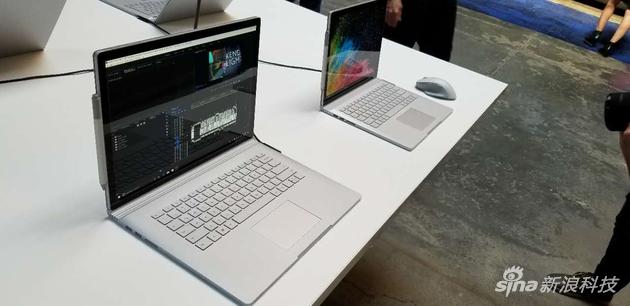 Surface Book 2分为13.5英寸和15英寸两个版本