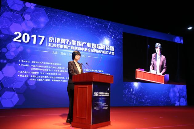2017京津冀石墨烯产业国际峰会召开 专家共话石墨烯 中关村管委会主任助理孙凌致辞
