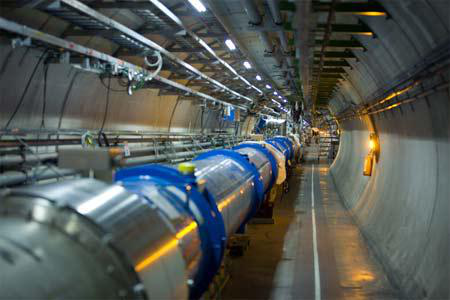目前世界上最大的强子对撞机——欧洲大型强子对撞机。图片来源：CERN