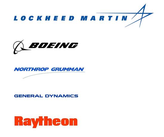 这一时期的美国五大军工巨头分别是洛克希德·马丁、波音、诺斯罗普·格鲁曼、通用动力、雷神公司