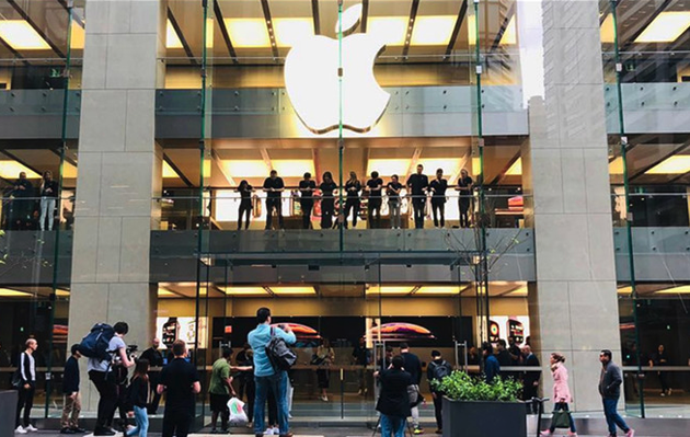 悉尼Apple Store门前排队人不多