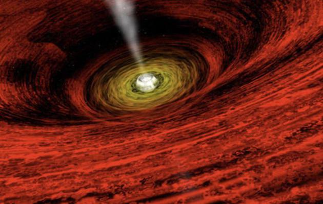 黑洞吸积盘，图源：ScienceDaily