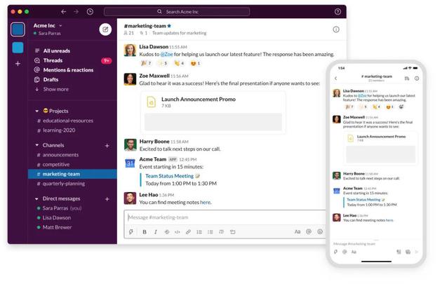 Slack&nbsp;使用界面&nbsp;pic/ Slack