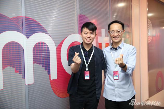 左为美图CEO吴欣鸿 右为小米林斌
