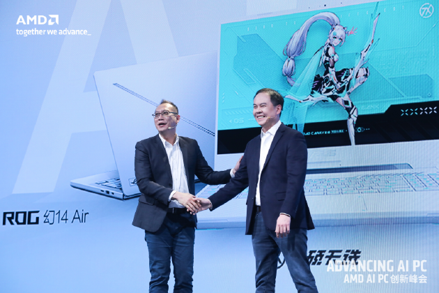 Asus電腦全球副總裁石文宏與AMD高級副總裁、計算與圖形事業部總經理Jack Huynh