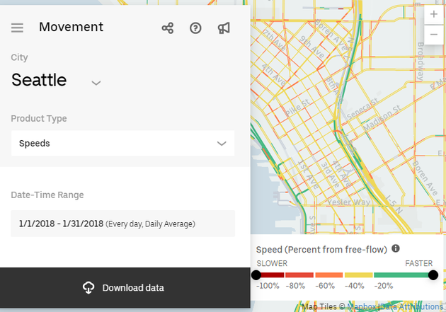 Uber Movement截图(via The Verge)
