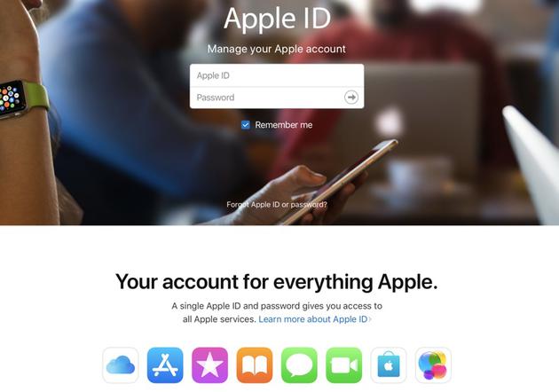 Apple ID用户页面