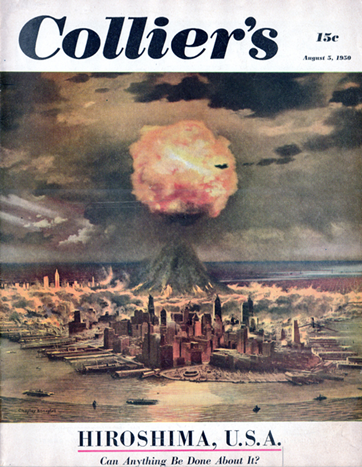 图为1950年发表在美国《考利叶》杂志上的一篇关于广岛原子弹爆炸的反思文章。