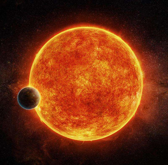 1140b行星(左)和它的恒星想像图/ 法新社