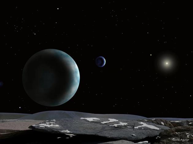 图中是冥王星和冥卫一，最新研究称，冥王星和月球都应当作为行星。