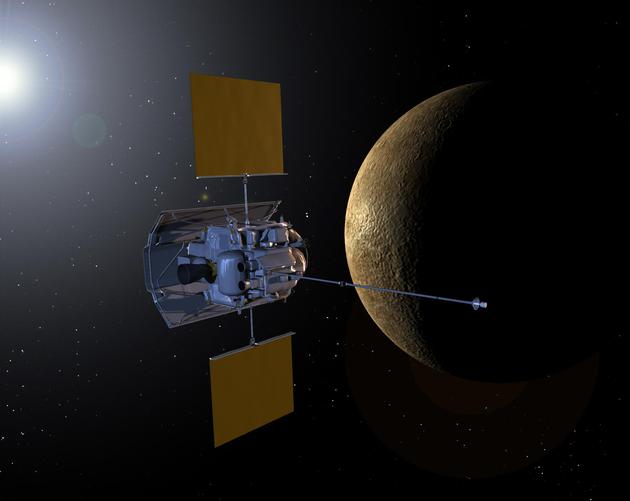 依靠遮阳罩降温的信使号进入水星轨道