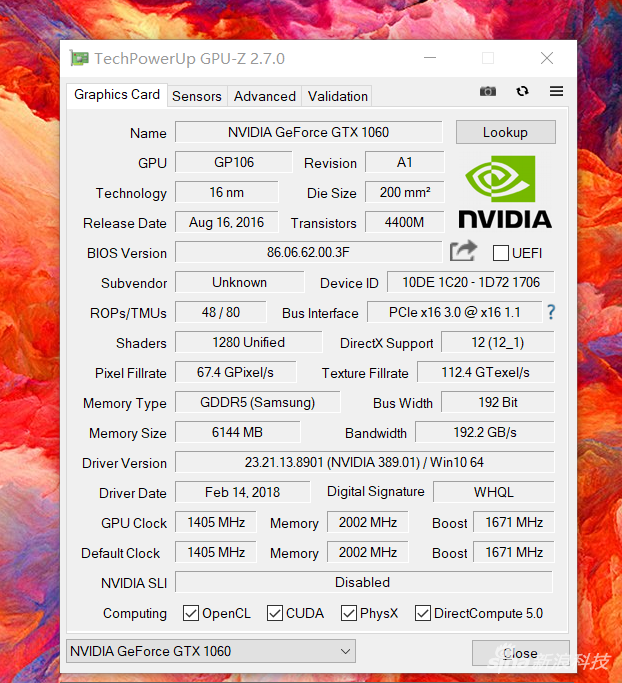 GeForce GTX 1060显卡