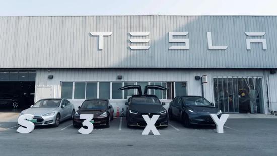 特斯拉Model S、Model Y、Model 3及Model X，图源特斯拉官微