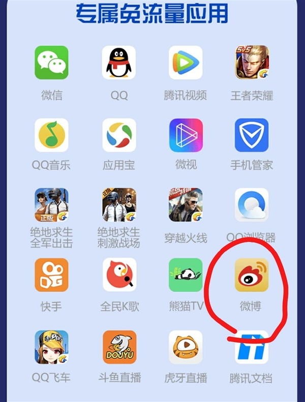 腾讯王卡新增免流软件:微博随便刷