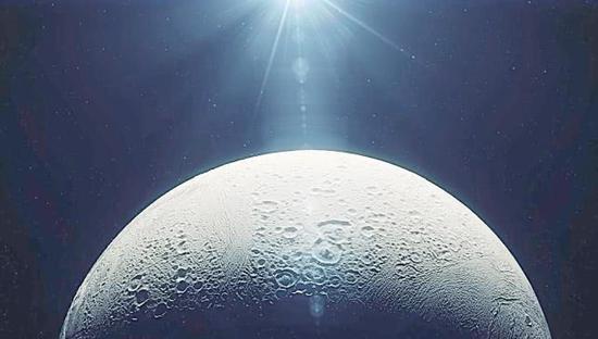 图注:月球上有丰富的氦3,可以作为星际飞船的核燃料;图片来自网络