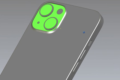 iphone13摄像头布局,iphone13摄像头模组 苹果iphone 13 cad图曝光:对角后置摄像头布局