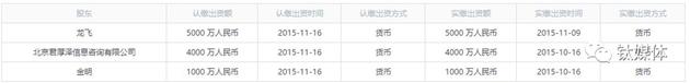 注:2015年末股东情况,公开资料来源:启信宝
