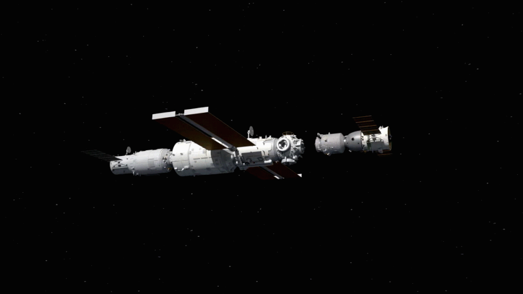 　神舟十二号与空间站核心舱前向对接 | CMS