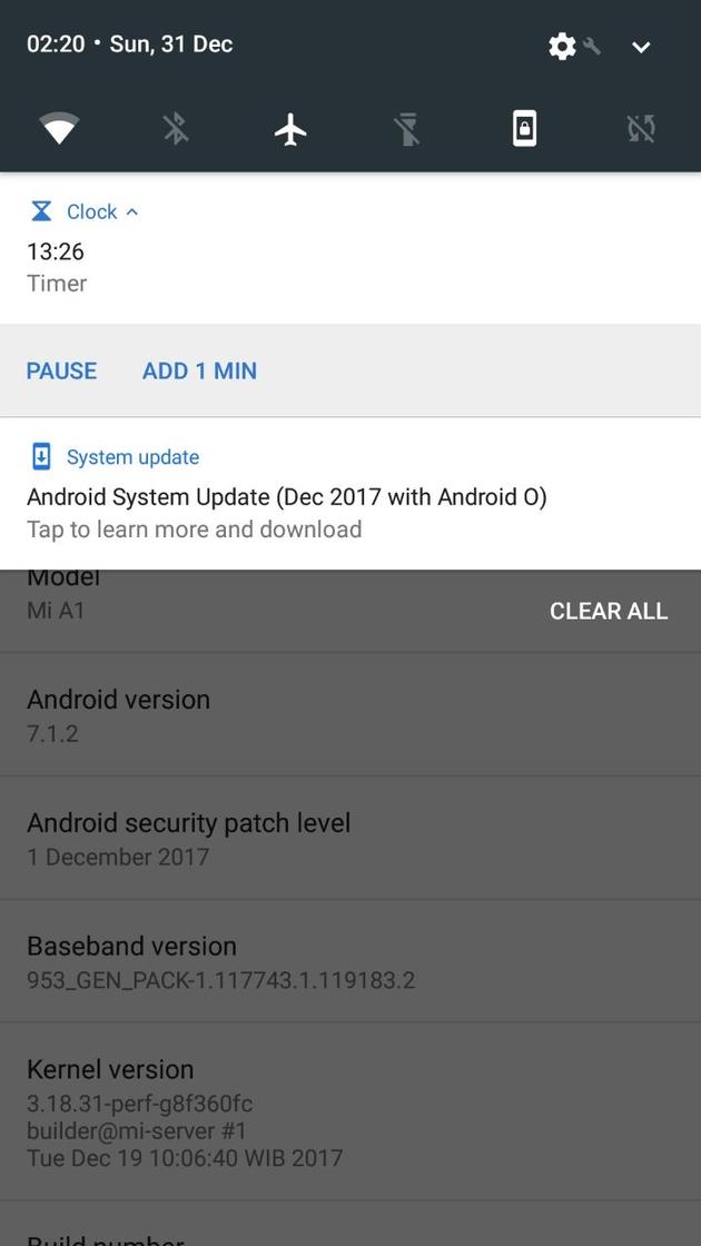 小米A1正式推送Android 8.0系统：加入快充功能