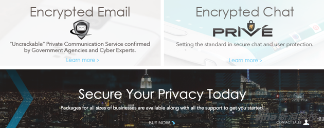 Phantom Secure的官网 主要卖点就是“隐私加密”