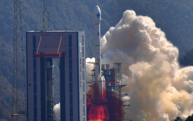 2018年2月12日13时03分，西昌卫星发射中心，长征三号乙运载火箭，以“一箭双星”方式成功发射了我国第二十八、二十九颗北斗导航卫星，这也是我国北斗全球系统第五、六颗组网卫星。