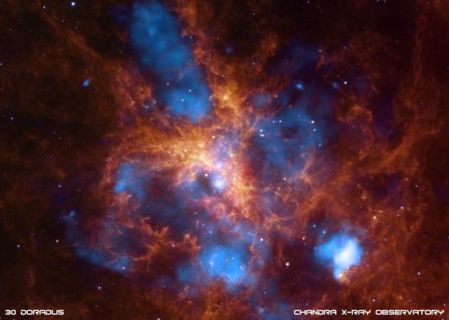 图为蜘蛛星云，该区域形成的大型恒星数量奇多。