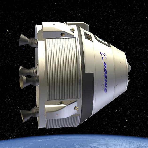 波音公司的&ldquo;星际航班&rdquo;（Starliner）飞船示意图