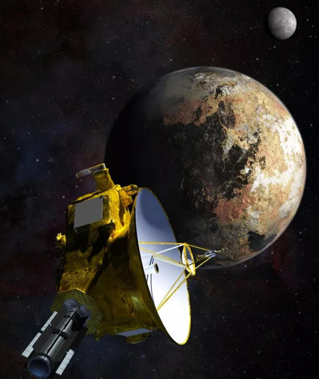 新视野号探测器飞抵冥王星示意图。来源：NASA