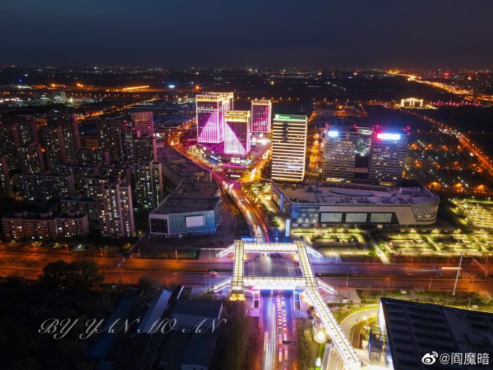  A bird's-eye view of the amazing night scene in Zhongbei will definitely brighten your eyes!