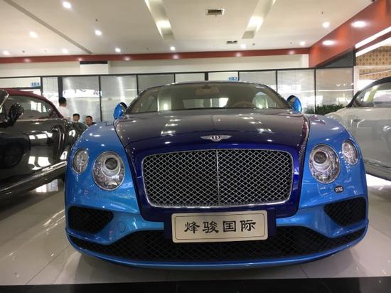 全国唯一 翠鸟蓝亮片蓝双拼色宾利欧陆G