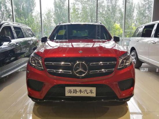 2018款奔驰GLS450 风信子骚红席卷天津港