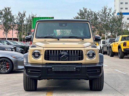 23款韩版奔驰G63沙漠黄天津港最低价