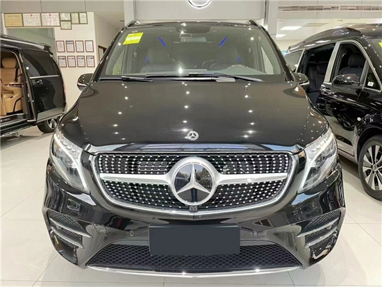 平顶奔驰V260L改装海洋蓝私属定制