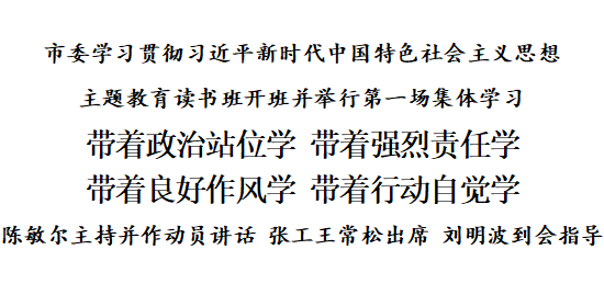 市委学习贯彻习近平新时代中国特色社会主义思想主题教育读书