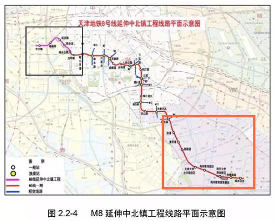 （小编注：右侧框内区域为8号线与6号线贯通共用线路）