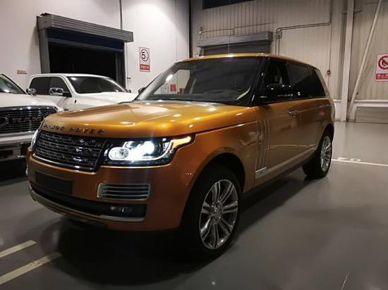 17款路虎创世加长5.0L限量版土豪金全球仅此一台天津港现车