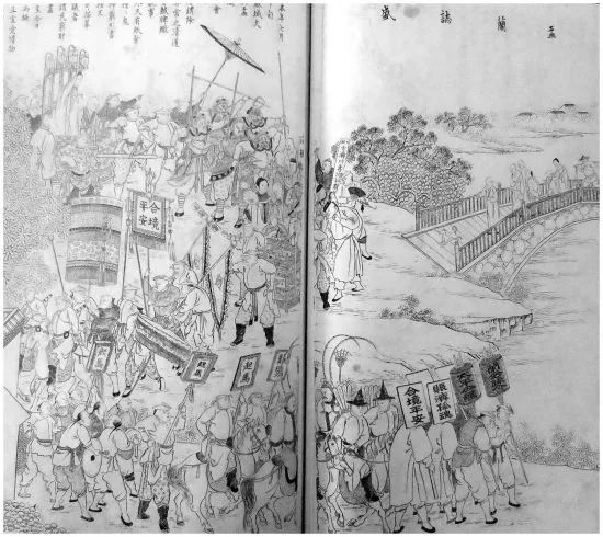 ▲《点石斋画报》中关于天津中元节活动的记载