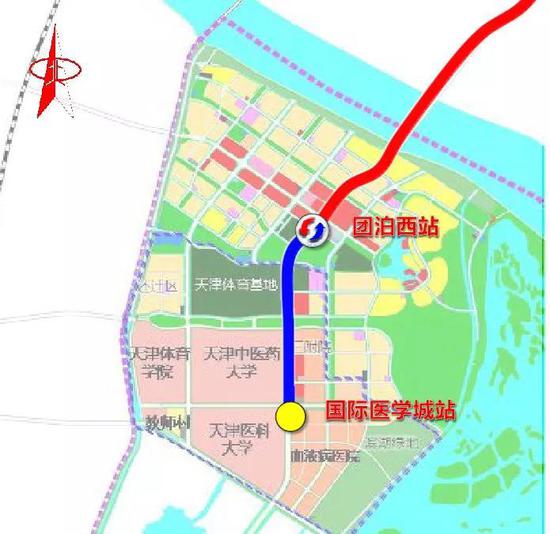 ▲本工程线路平面位置示意图（本次工程范围为蓝线部分）