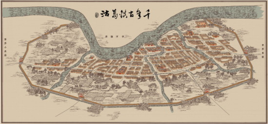 葛沽古镇风貌复原图