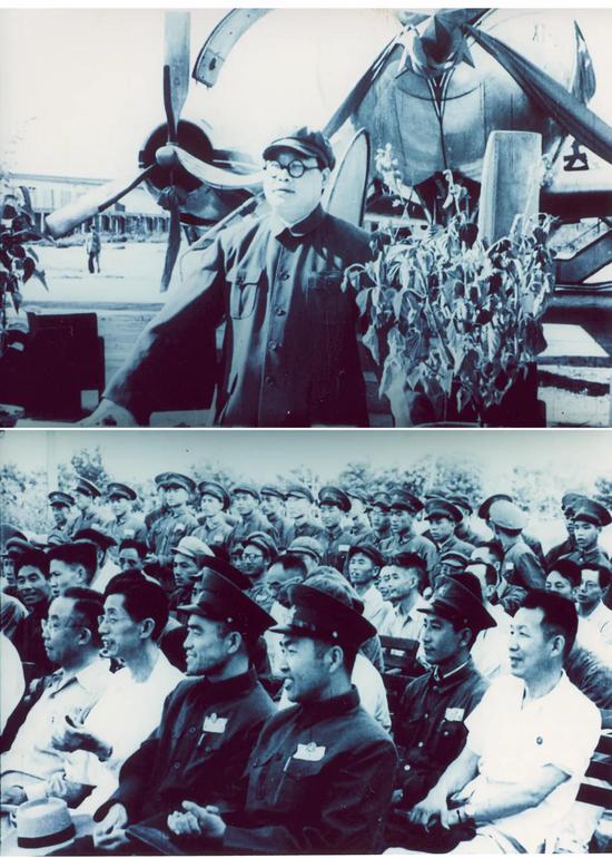 “八一”开航,军委民航局局长钟赤兵讲话