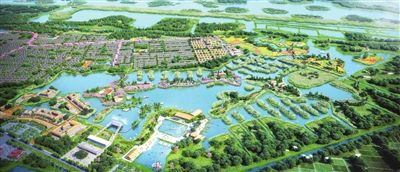 芦花水岸(芦苇洲公园)效果图。