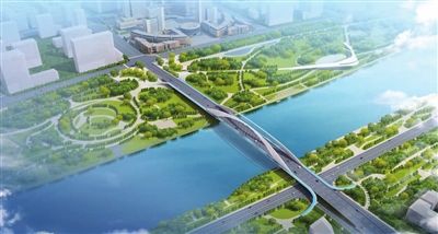天津“设计之都”核心区柳林桥“海柳之跃”设计方案效果图。 图片由市住房城乡建设委提供