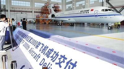 今年7月，东疆综合保税区第2000架融资租赁飞机交付。 本报记者 吴迪 摄