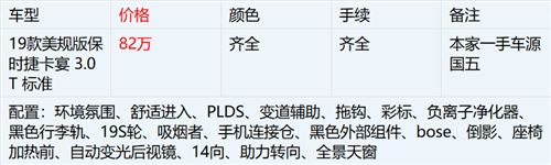 2019款保时捷卡宴全系优惠大促销颜色全