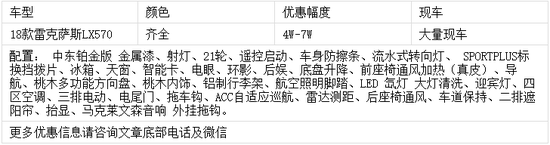 18款雷克萨斯LX570 凌志限量款匠心之作