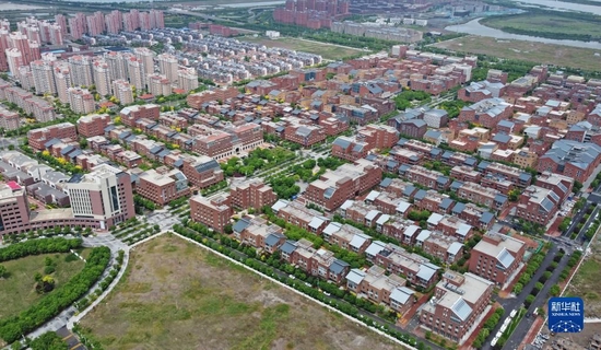 天津滨海-中关村科技园一景（2022年5月12日摄，无人机照片）。新华社记者 赵子硕 摄