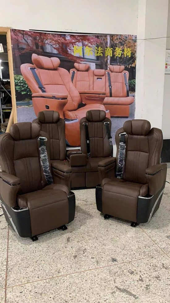 奔驰V250改装航空座椅沙发床内饰升级