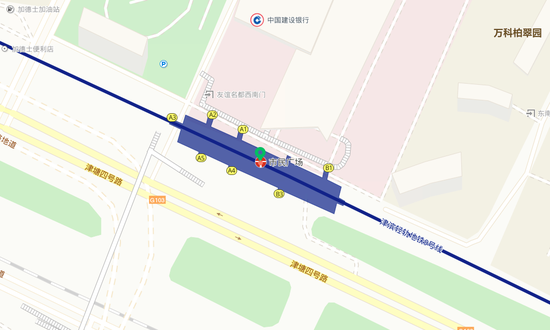 地铁9号线市民广场站A4口位置示意图