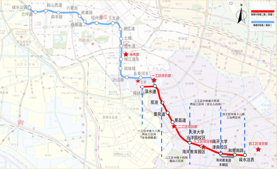 ▲地铁六号线二期规划图